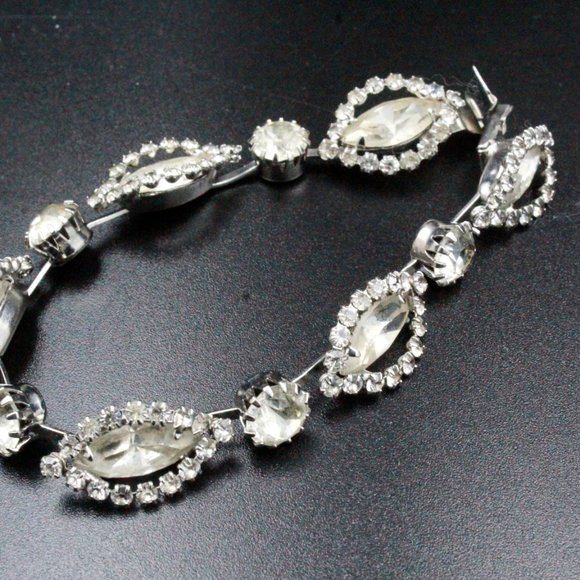 Weiss Signed Designer Foiled Back Rhinestone Chaton Crystal Diamante Bracelet - Picture 2 of 7
